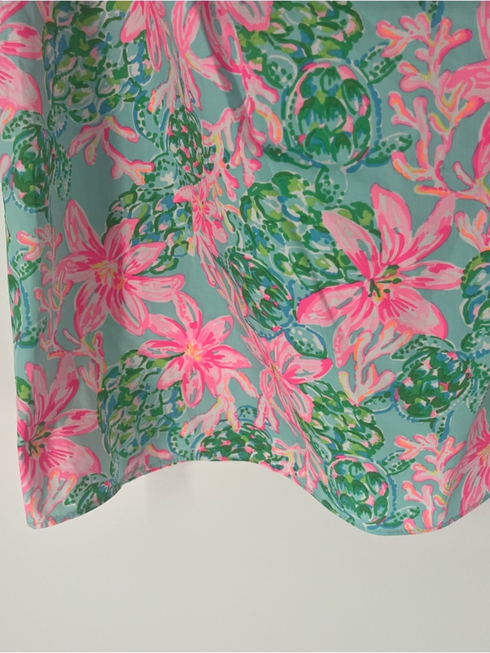 Lilly Pulitzer Zeldie One Shoulder Ruffle Top Surf Blue So Shellegant XL NWT - Picture 6 of 10